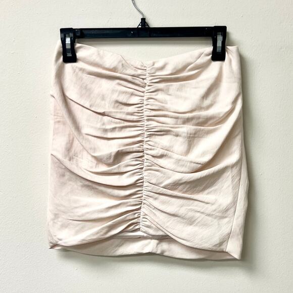 NWT The Sei Pull On High Waisted Center Ruched Mini Skirt Pastel Pink Women's 4 - Picture 3 of 6